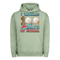 Pigment Oil Green i tackled 100 days of school volleyball Urban Hoodie - Zillion Design Studio