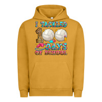 Pigment Peanut Butter i tackled 100 days of school volleyball Urban Hoodie - Zillion Design Studio