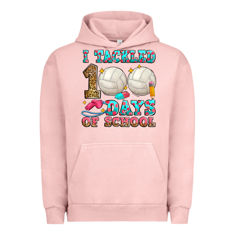 I Tackled 100 Days Of School Volleyball Urban Hoodie by Zillion Design Studio | Teevron