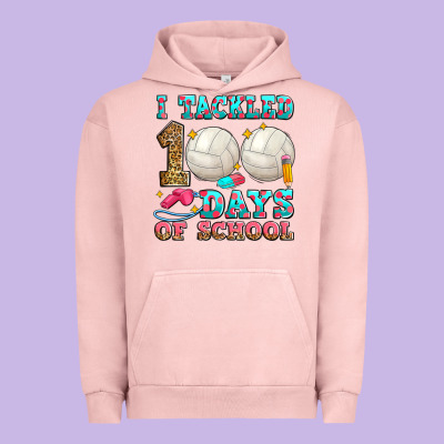 I Tackled 100 Days Of School Volleyball Urban Hoodie Designed By Zillion Design Studio