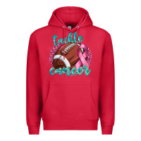 Cardinal Tackle Cancer Football Premium Hoodie - texasbilliewilder