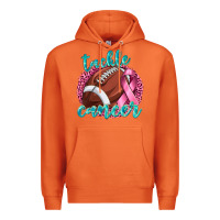 Carrot Tackle Cancer Football Premium Hoodie - texasbilliewilder