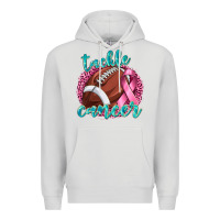 Dove Grey Tackle Cancer Football Premium Hoodie - texasbilliewilder
