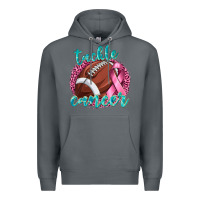 Rock Tackle Cancer Football Premium Hoodie - texasbilliewilder