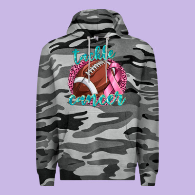 Tackle Cancer Football Premium Hoodie Designed By Texasbilliewilder