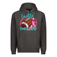 Smoke Tackle Cancer Football Premium Hoodie - texasbilliewilder