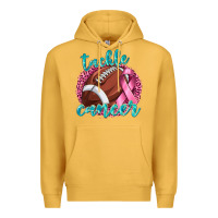 Mustard Tackle Cancer Football Premium Hoodie - texasbilliewilder