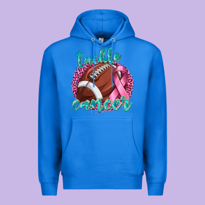 Tackle Cancer Football Premium Hoodie Designed By Texasbilliewilder