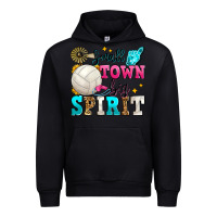 Black small town big spirit volleyball Urban Hoodie - Zillion Design Studio