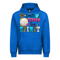 Cobalt small town big spirit volleyball Urban Hoodie - Zillion Design Studio