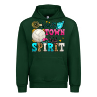 Forest Green small town big spirit volleyball Urban Hoodie - Zillion Design Studio