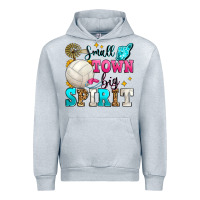 Heather Grey small town big spirit volleyball Urban Hoodie - Zillion Design Studio