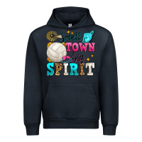 Navy small town big spirit volleyball Urban Hoodie - Zillion Design Studio