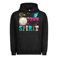 Pigment Black small town big spirit volleyball Urban Hoodie - Zillion Design Studio