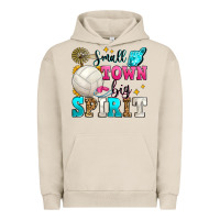 Pigment French Oak small town big spirit volleyball Urban Hoodie - Zillion Design Studio