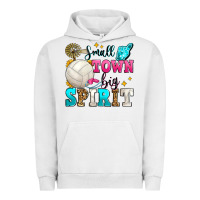 Pigment Lunar Rock small town big spirit volleyball Urban Hoodie - Zillion Design Studio