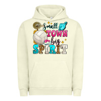 Pigment Pistachio small town big spirit volleyball Urban Hoodie - Zillion Design Studio
