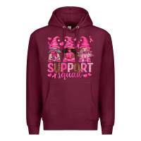 Burgundy Support Squad with Gnomes Premium Hoodie - texasbilliewilder