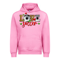 Fuchsia Pink love soccer Urban Hoodie - Zillion Design Studio