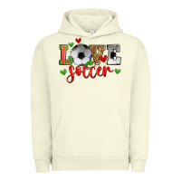 Pigment Pistachio love soccer Urban Hoodie - Zillion Design Studio