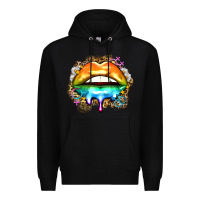 Black rainbow lips Premium Hoodie - Zillion Design Studio