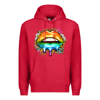 Cardinal rainbow lips Premium Hoodie - Zillion Design Studio