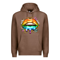 Chestnut rainbow lips Premium Hoodie - Zillion Design Studio