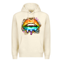 Sandshell rainbow lips Premium Hoodie - Zillion Design Studio