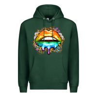 Rainbow Lips Premium Hoodie | Teevron