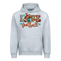 Heather Grey love football Urban Hoodie - Zillion Design Studio