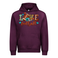 Mauve Wine love football Urban Hoodie - Zillion Design Studio
