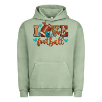 Pigment Oil Green love football Urban Hoodie - Zillion Design Studio
