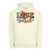 Pigment Pistachio love football Urban Hoodie - Zillion Design Studio