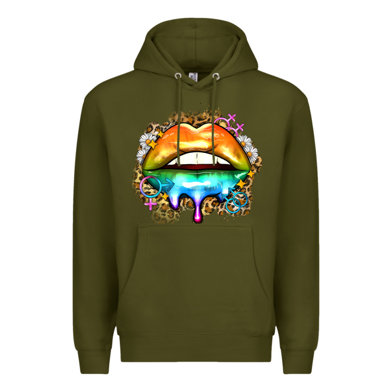 Rainbow Lips Premium Hoodie by Zillion Design Studio | Teevron