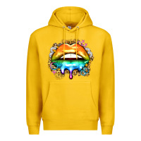 Lemon rainbow lips Premium Hoodie - Zillion Design Studio