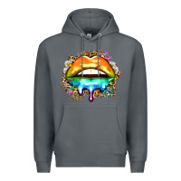 Rock rainbow lips Premium Hoodie - Zillion Design Studio