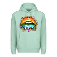Seafoam rainbow lips Premium Hoodie - Zillion Design Studio