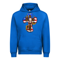 Cobalt american flag cross cow skull sunflowers Urban Hoodie - RanaPortraitStore