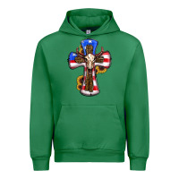 Emerald american flag cross cow skull sunflowers Urban Hoodie - RanaPortraitStore