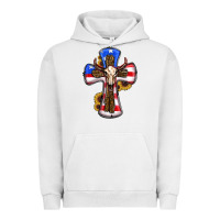 Pigment Lunar Rock american flag cross cow skull sunflowers Urban Hoodie - RanaPortraitStore