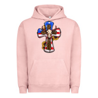 Pigment Salmon american flag cross cow skull sunflowers Urban Hoodie - RanaPortraitStore