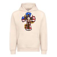 Sandshell american flag cross cow skull sunflowers Urban Hoodie - RanaPortraitStore