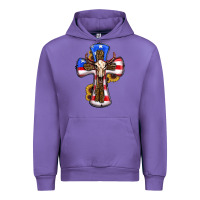 Tulip american flag cross cow skull sunflowers Urban Hoodie - RanaPortraitStore