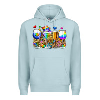 Blue Mist pride wine cups Premium Hoodie - Zillion Design Studio
