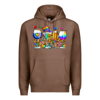 Chestnut pride wine cups Premium Hoodie - Zillion Design Studio
