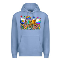 Colony Blue pride wine cups Premium Hoodie - Zillion Design Studio