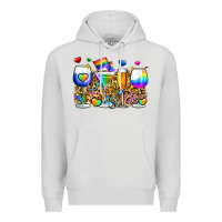 Dove Grey pride wine cups Premium Hoodie - Zillion Design Studio