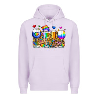Lilac pride wine cups Premium Hoodie - Zillion Design Studio