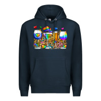 Navy pride wine cups Premium Hoodie - Zillion Design Studio