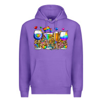 Purple pride wine cups Premium Hoodie - Zillion Design Studio